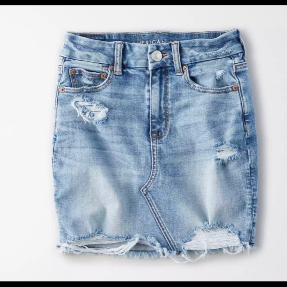 AE Curvy High-Waisted Denim Mini Skirt NWT